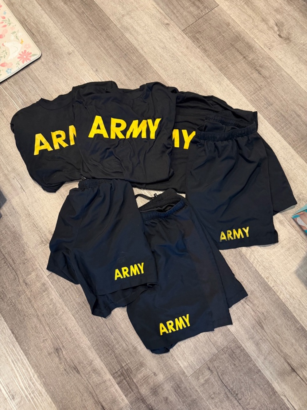 3 sets Army PT sets unisex